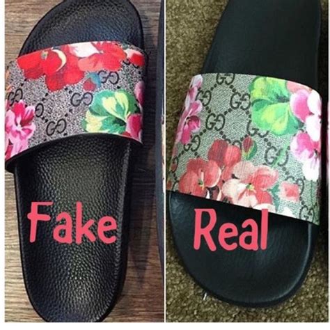 fake gucci slides how to spot|the real Gucci slides.